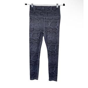 All Fenix Snake Print Leggings Gray Blue Athletic High Rise Yoga Gym Activewear